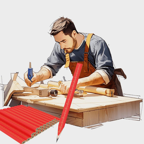 25 PCS Carpenters Pencil Construction Pencils, Carpenter Marking Pencil for Woodworking Concrete Scriber Marking Tool pica pencils...