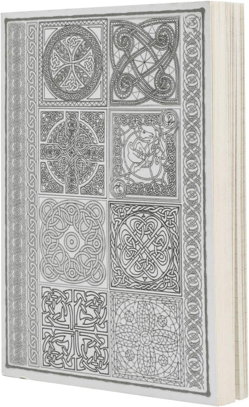 LayFlat Sketchbook - 3.75 x 5.3 Inches - Celtic Blank Note Book, 64 Sheets, Thick 100gsm Paper, for drawing, sketching, and journaling, 32 Blank a...