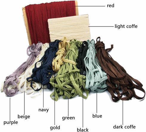 Fenghuangwu 13 Yard Handmade Basic Trim, 1.3 cm/0.51 Inch Diameter Gimp Braid for DIY, Décor-Green...