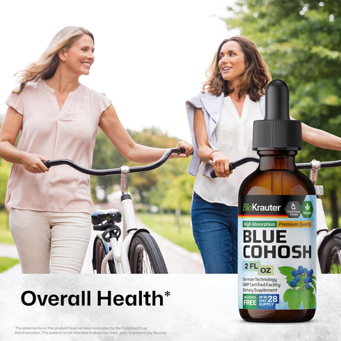 BIO KRAUTER Blue Cohosh Tincture - Caulophyllum Thalictroides Extract - Women’s Health Support - Alcohol and Sugar Free Liquid Blue Cohosh Extract...