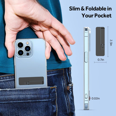 OUTXE 3 Pack Ultra-Thin Kickstand for Cell Phone Case, Horizontal/Vertical Desk Stand Holder Accessories for iPhone 15/14/13/12/11 Mini Plus Pro M...
