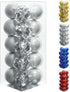 Lulu Home Christmas Ball Ornaments, 20 Ct 3.15" Pre-Strung Hanging Ornament Decorations, Xmas Shatterproof Plastic Balls for Holiday Party Wreath ...