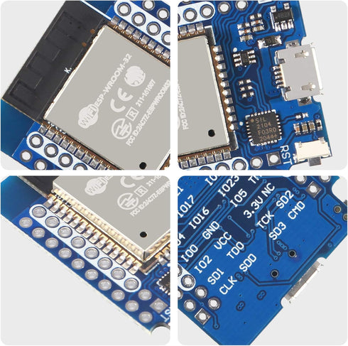 ESP32 D1 Mini NodeMCU ESP-WROOM-32 WLAN WiFi Bluetooth IoT Development Board 5V Compatible with Arduino (2pcs)......