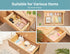 Kootek 9 Pcs Drawer Organizer Set, 4-Size Bathroom Vanity Trays Makeup Desk Dividers Versatile Storage Bins Clear Plastic Container for Dresser, B...