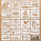 20 Pieces Farmhouse Stencils Reusable Farm Painting Stencils Farm Theme Drawing Art Template for Scrapbooking Drawing Tracing DIY Furniture Wall F...