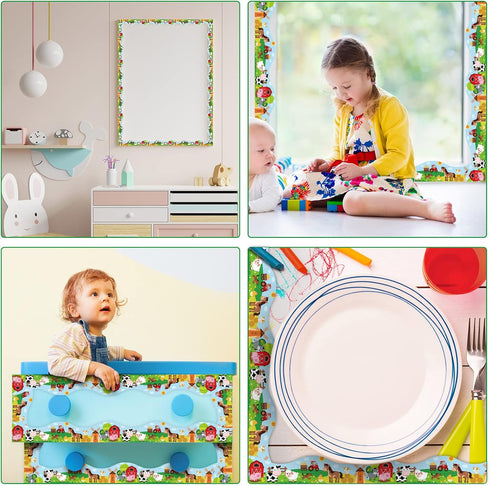 50 Feet Farm Animal Bulletin Board Borders Classroom Borders Chalkboard Whiteboard Trim Back to School Decorations for Teacher Student Blackboard ...