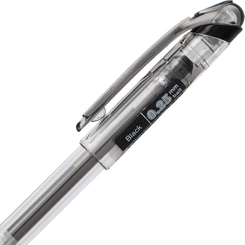 Pentel Arts Slicci 0.25 mm Extra Fine Gel Pen, Black Ink, 1 Pack (BG202BPA)...