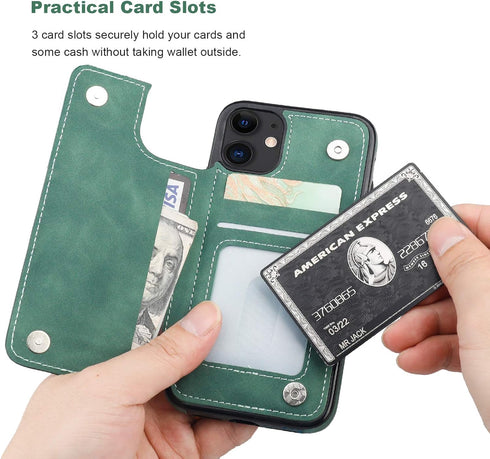 Vaburs Compatible with iPhone 11 Case Wallet with Card Holder, Embossed Mandala Pattern Flower Premium PU Leather Double Magnetic Buttons Flip Sho...