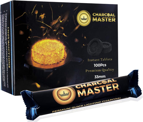Quick Light Charcoal Tablets for Incense – 33mm Capsules – Charcoal Disk Lights – Instant Fire Coal Tablets – Set of 100 Charcoal Disks per Box...