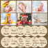 Baby Milestone Cards Wooden Monthly Cards and Infant First, Double Sided Engraved Photo Prop Discs,Gift Set for Baby Shower and Newborn,Come with ...