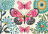 Dimensions 'Butterfly Dream' Counted Cross Stitch Kit, 14 Count Ivory Aida Cloth, 7'' x 5'' Red...