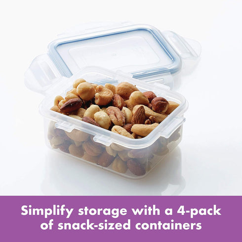 LOCK & LOCK Easy Essentials Food Storage Container Set, 4-Piece -Clear...