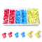 120PCS Nylon Insulated Flag Spade Quick Disconnects Wire Connectors, 90 Degree Electrical Female Crimp Terminals Assortment Kit AWG22-10...