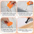 Caulk Tool Set 4 Pcs Sealant Silicone Finishing Kits 3 in 1 Scraper Multifunction Hand Tools Orange Grout Caulk Remover Applicator for Kitchen Bat...