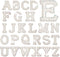 Chuangdi 26 Pcs Pearl Rhinestone Letter Patches Iron on a to Z White Rhinestone Pearl Bling Patch Glitter Sew on Alphabet Applique Bling English L...