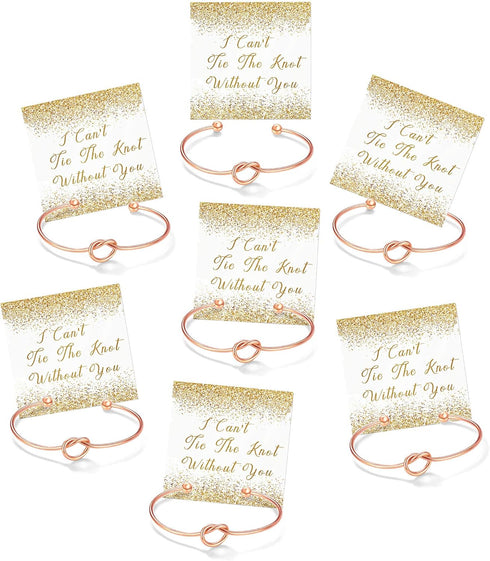 Bridesmaid Gifts, I Cant Tie The Knot Without You Bracelets -Set of 1, 4, 5, 6, 7, 10...
