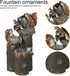 Rehomy Garden Solar Squirrel Statue Ornament Waterfall Squirrel Sculpture with Light Garden Landscaping Decoration...