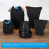 PATIKIL Lens Pouch Bag Set, 5 Pcs Camera Lens Bag with Hook and Loop, Shockproof Lens Case with Thick Protective Neoprene for SLR, Lens, Water Cup...