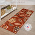 Maples Rugs Reggie Floral Runner Rug - Made in USA - Washable, Non Slip Indoor Carpet for Kitchen, Hallway, and Laundry Room, 1'8 x 5, Merlot...