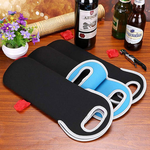 Hipiwe Wine Carrier Tote Bag Portable Wine bottle Tote Holders Insulated Neoprene Wine Cooler Bag Champagne/Water bottle/Beer/Drinks Carriers Bag ...
