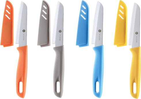 8 Piece Paring knife, 4PCS Paring Knives & 4PCS Knife Sheath, Fruit and Vegetable Knife, Ultra Sharp Kitchen Knife, German Steel Pairing Knife Wit...