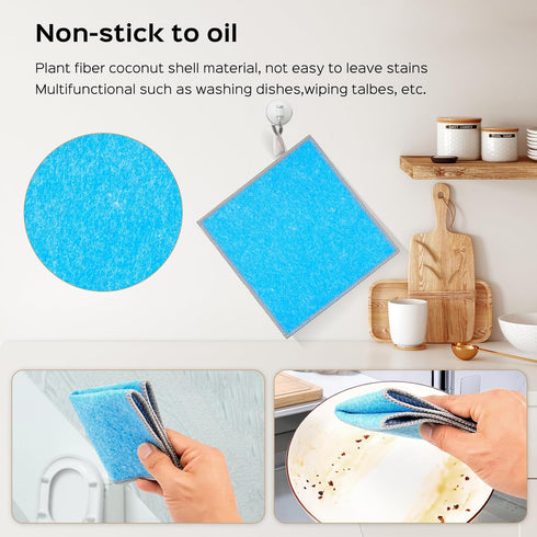 10pcs Double-Sided Non-Scratch Multifunctional Wire Dishcloth, New Upgraded Multipurpose Wire Dishwashing Rags for Wet and Dry, Wire Miracle Clean...