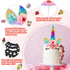 Unicorn Cake Topper Handmade Rainbow Horn Unicorn Cake Topper Happy Birthday Party Decoration Supplies Magic Reusable Cake Toppers with Eyelashes ...