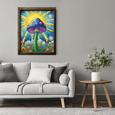 Posterizer 1 pcs-Aesthetic Trippy Mushroom Indie Poster-Abstract & Modern Art-Fantasy & Fiction Art-Living Room Bedroom Decor- UNFRAMED Wall Art...