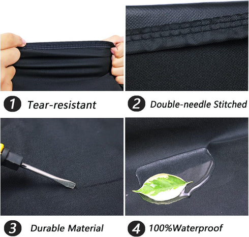 Air Conditioner Cover for Outside Units, Heavy Duty Central AC winter Cover Defender Outdoor Top Waterproof Snow-Resist (Black, 28 x 28 inch)...
