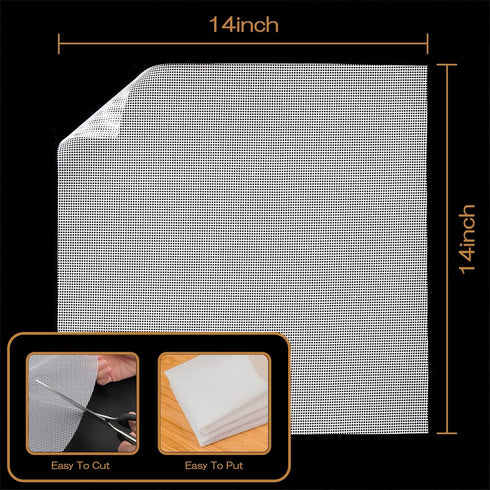 5 Pcs Silicone Dehydrator Sheets, Premium Non Stick Dehydrator Mats, Fruit Dryer Mesh for Food Dehydrator, 14x14 in...