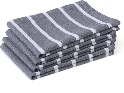 Encasa Kitchen Dish Towels Set | Hand and Tea Cloth for Cleaning & Quick Drying, X-large (28"x18") (4 Pc Set) Highly Absorbent - Eco-Friendly Cott...