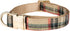 Scottish Tartan Bowtie Dog Collar with Detachable Bow Tie - Beige Plaid Dog Collar With Bowtie For Dogs And Puppies - Bowtie Dog Collar With Check...