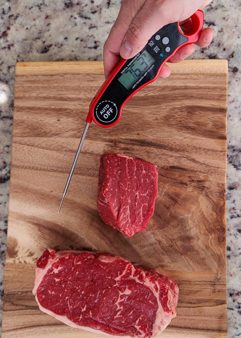 Digital Meat Thermometer for Grill/Cooking Fast Instant Read Waterproof Magnetic Probe Thermometer w/Backlight and Display for Kitchen, BBQ, Fryin...