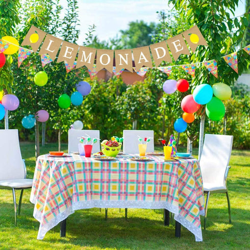Jute Burlap Lemonade Banner Rustic Summer Lemon Stand Party Mantel Fireplace Decoration...