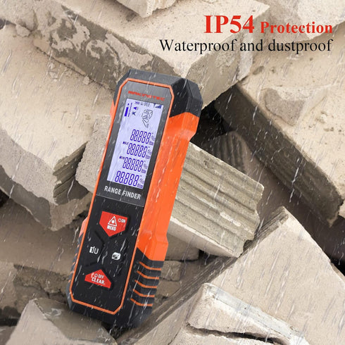 Laser Measure,196Ft Laser Measurement Tool Ft/in/M Unit Switch with LCD Backlit Laser Tape Measure,Digital Laser Measuring Tape Includes Pythagore...
