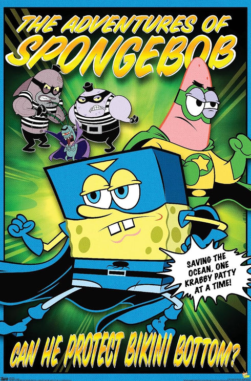 Trends International Nickelodeon Spongebob - Funny Wall Poster, 22.375" x 34", Premium Unframed Version...