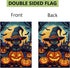 Halloween Cat Garden Flag, 12x18 Inch Double Sided Burlap, Halloween Scary Pumpkin Garden Flag, Holiday Outdoor House Decoration?Lawn Flag Yard Fl...