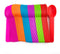 50 Pieces Premium Plastic Wide Handle Spoons,Ice Cream Spoons Dessert Spoons 5.9" long,Random 5 Colors...