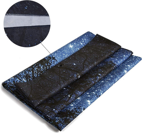HOMKUMY Starry Wall Tapestry, 3D Printing Forest Starry Night Tapestry Star Tree Tapestry Psychedelic Indian Wall Hanging Tapestry for Home Decor ...