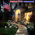 Heceltt 2 Pack Solar 4th of July Decorations Outdoor Garden Lights, 12 LED American Flags Waterproof for Independence Day Memorial Day Patriotic D...