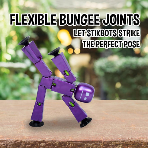 Zing StikBot Single Pack - includes 1 StikBot - Collectible Action Figures and Accessories, Stop Motion Animation, Ages 4 and Up (Metal Eggplant)...