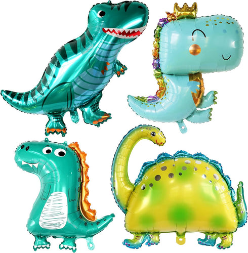 KatchOn Huge Dinosaur Balloons - 38 Inch, Pack of 4 | Dino Balloons for Baby Dinosaur Party Decorations...