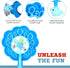 Botabee Cartoon Wind Bubble Wand - Foam Bubble Stick for Kids Party - Unique Spinner Bubble Maker - Indoor and Outdoor Bubble Blaster Fun - Though...