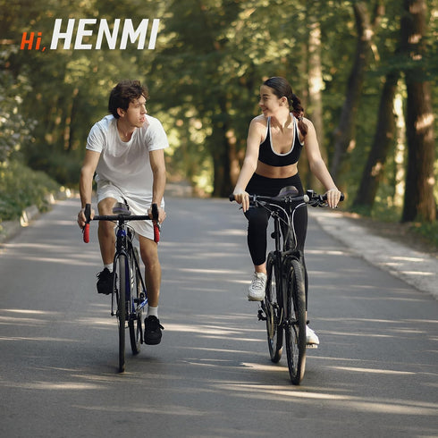 HENMI Bike Bag, Waterproof Bike Rack Bag with Sun and Rain Cover, 360° Rotating Bicycle Cell Phone Holder, Sensitive TPU Touch Screen, Bicycle Acc...