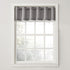No. 918 Montego Casual Textured Semi-Sheer Grommet Kitchen Curtain Valance, 56" x 14", Nickel...