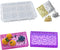 Yayatty Jewelry Casting Silicone Molds, Rectangle Silicone Serving Tray Molds for Resin Diamond Pattern Storage Silicone Resin Molds with Gold Foi...