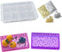 Yayatty Jewelry Casting Silicone Molds, Rectangle Silicone Serving Tray Molds for Resin Diamond Pattern Storage Silicone Resin Molds with Gold Foi...