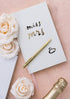 Kate Spade New York Bridal Journal Notebook, 8.25" x 5.25" Hardcover Journal with 200 Lined Pages, Miss to Mrs....