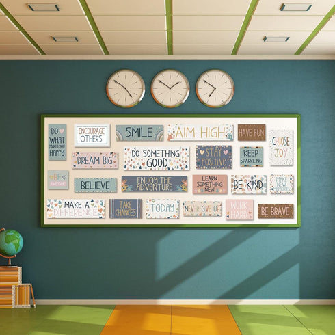 Travel The Map Inspirational Quotes Wall Decor, Travel World Motivational Gallery Signs for Bulletin Board Classroom School Office Home Nursery Cl...