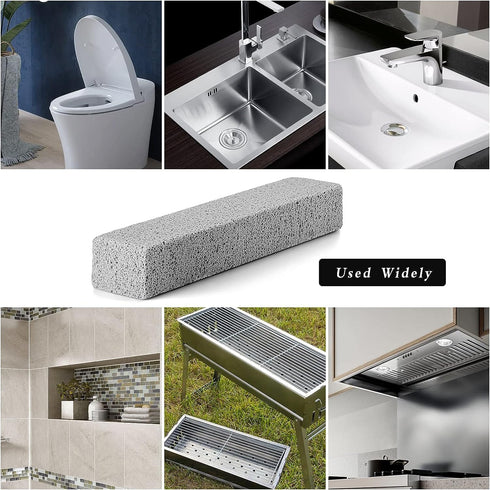 12Pack Pumice Stone for Toilet Cleaning Bowl Stick,Powerfully Cleans Hard Water Rings, Calcium Buildup & Stains, Suitable for Cleaning Toilet, Bat...